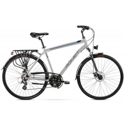 Trekingový bicykel 28" Romet Wagant strieborno-modrý hliníkový 19"